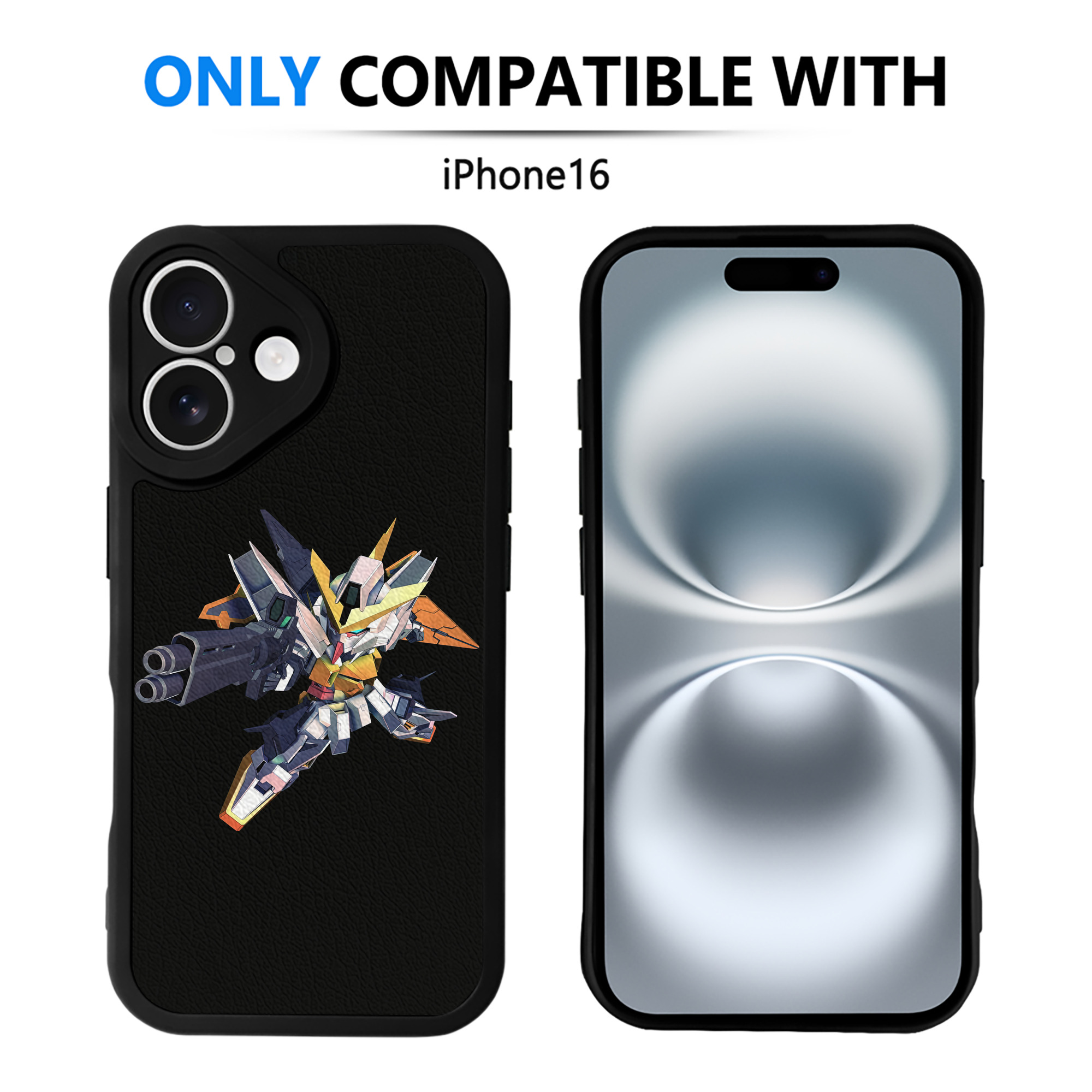 （画像用） 機動戦士ガンダム Mobile Suit Gundam 【iPhone 16シリーズ対応】シリコンスマホケース（レザー調） 材質：シリコン